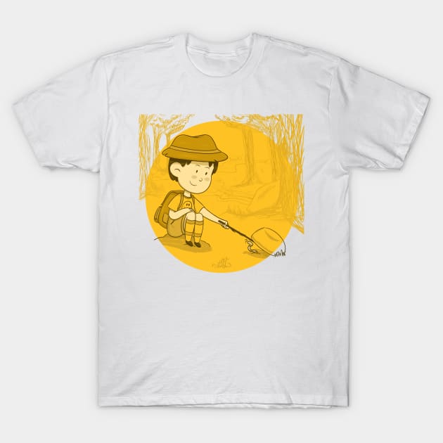 Little Boy Explorer T-Shirt by Sketchbook ni Abi